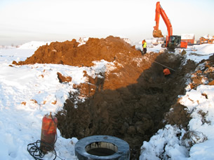 13 января 2014. Строительство водозаборного узла